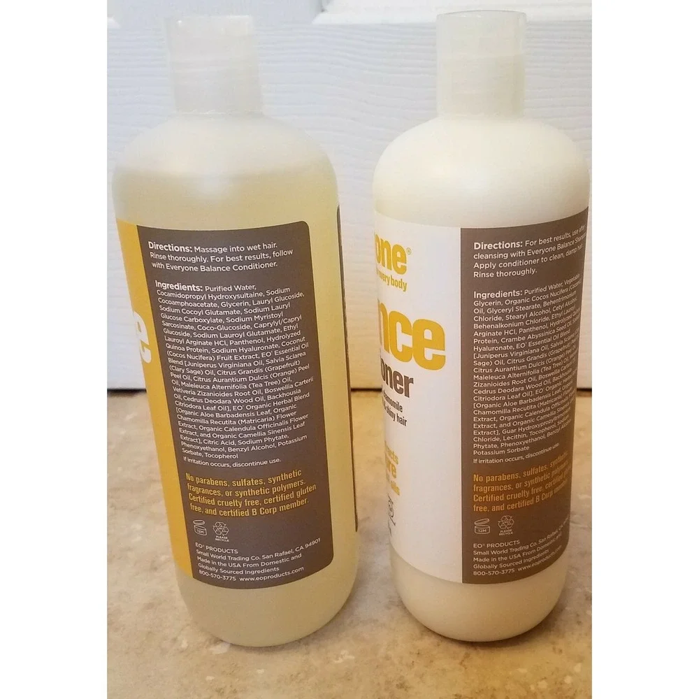 Everyone for Everybody Balance Shampoo & Conditioner Sulfate Free 20.3oz Ea. New